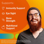 Centrum MultiGummies Immunity Support, Gummy Multivitamins for Adults, Orange Natural Fruit Flavouring, Includes Essential Nutrients Including Vitamins D, A, C & zinc, 60 ct