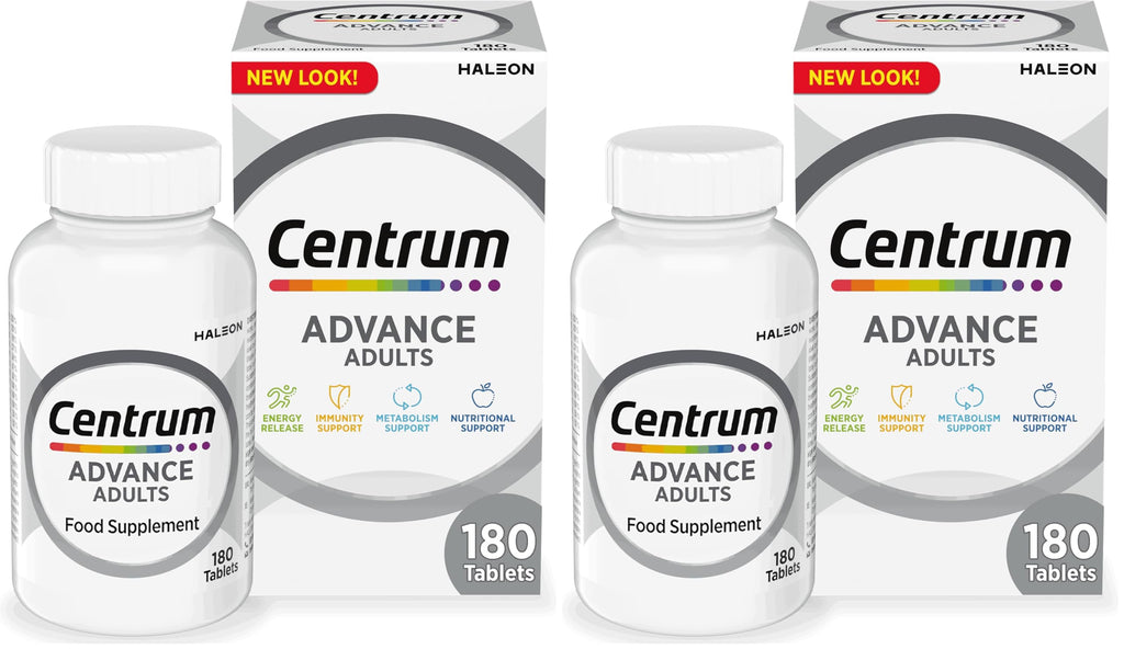 Centrum Advance Multivitamin & Mineral Supplements, 24 essential nutrients including vitamin D, C, Calcium, Daily Multivitamin Tablets, 180ct - BBE 11/2027