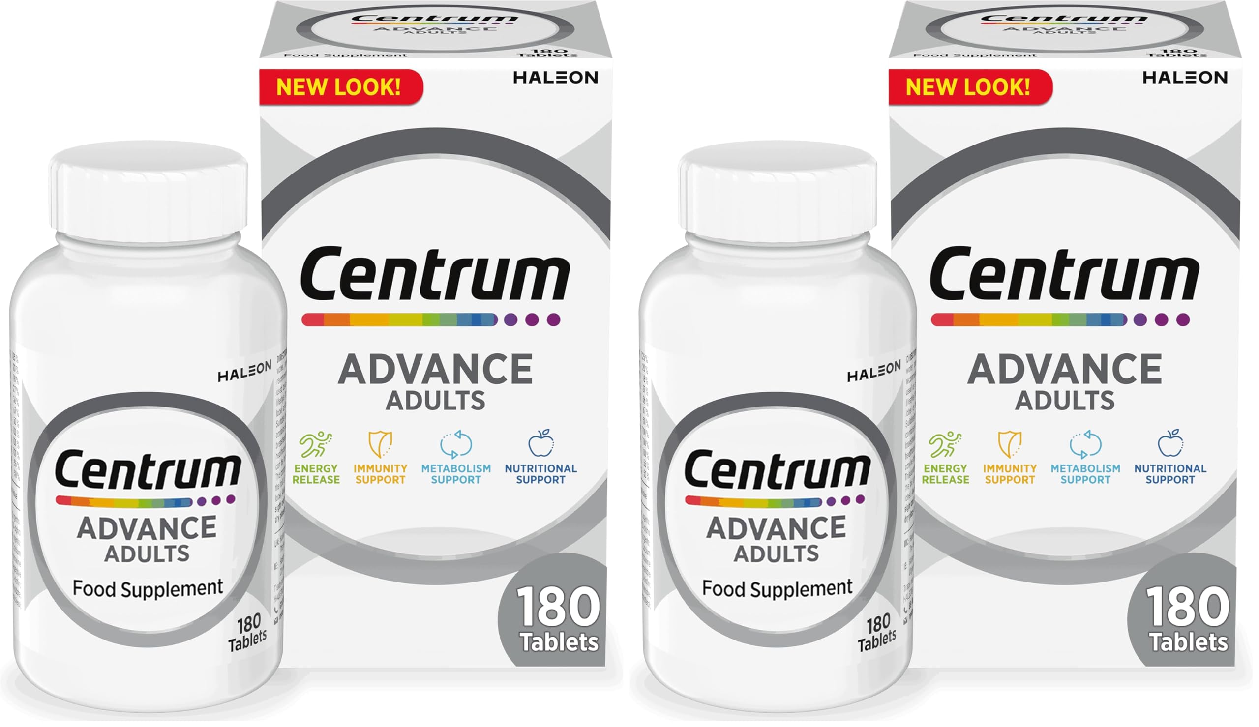 Centrum Advance Multivitamin & Mineral Supplements, 24 essential nutrients including vitamin D, C, Calcium, Daily Multivitamin Tablets, 180ct - BBE 11/2027