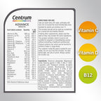 Centrum Advance Multivitamin & Mineral Supplements, 24 essential nutrients including vitamin D, C, Calcium, Daily Multivitamin Tablets, 180ct - BBE 11/2027