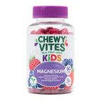 Chewy Vites Kids Magnesium, 2 Months Supply, 60 Kids Vitamins Gummies, 500mg Magnesium Citrate Providing 56mg per Gummy, Real Fruit Juice, Age 3 +, Berries Flavour - BBE 11/2027