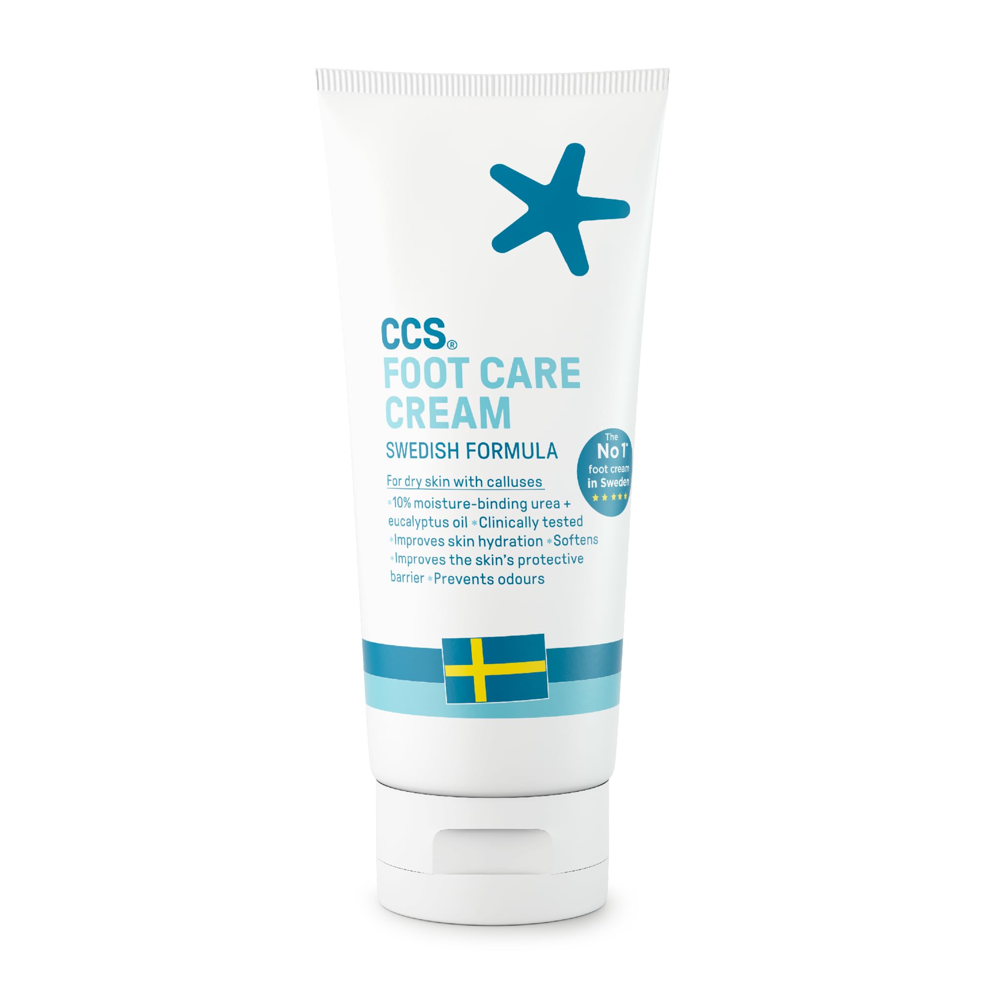CCS Professional Foot Care Cream 175 ml - Moisturise and Protect Dry and Callused Feet, Contains 10% Urea and Eucalyptus Oil, Clinically Tested, Suitable for Diabetics - Damaged Box