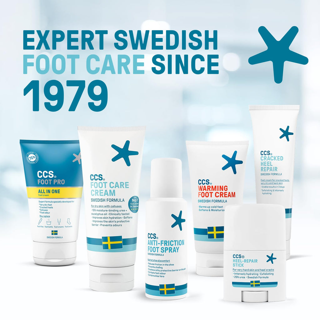 CCS Professional Foot Care Cream 175 ml - Moisturise and Protect Dry and Callused Feet, Contains 10% Urea and Eucalyptus Oil, Clinically Tested, Suitable for Diabetics - Damaged Box