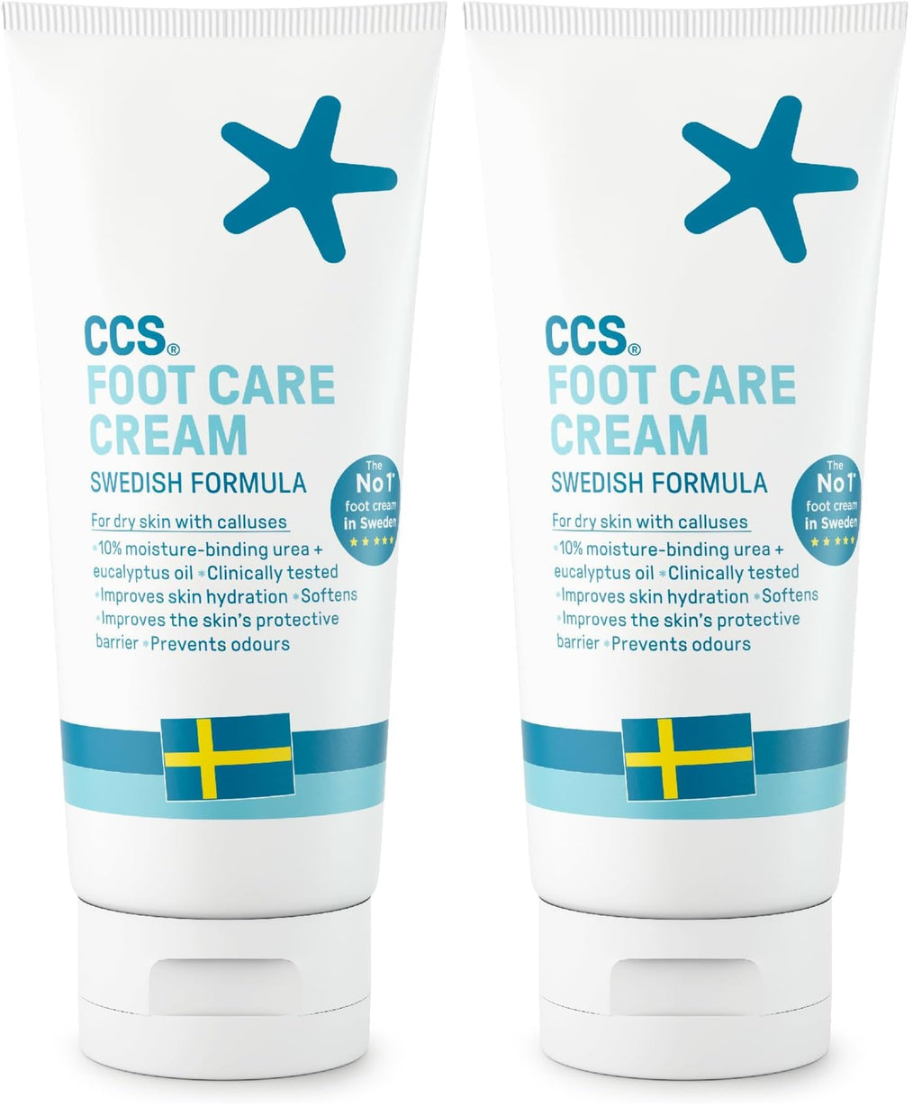 CCS Professional Foot Care Cream 175 ml - Moisturise and Protect Dry and Callused Feet, Contains 10% Urea and Eucalyptus Oil, Clinically Tested, Suitable for Diabetics - Damaged Box