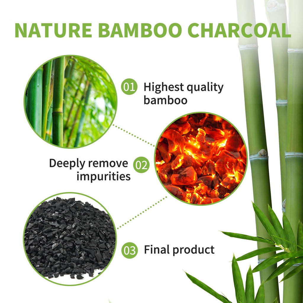 CLEVAST Bamboo Charcoal Air Purifying Bags (6x75g), Removes Odors and Moisture, Nature Fresh Air Purifier Bags, Deodorizer Eliminator, Purifier for Closet, Shoe, Large Room, Car Air freshener