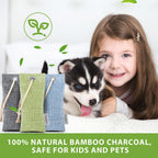 CLEVAST Bamboo Charcoal Air Purifying Bags (6x75g), Removes Odors and Moisture, Nature Fresh Air Purifier Bags, Deodorizer Eliminator, Purifier for Closet, Shoe, Large Room, Car Air freshener