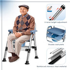 CYHWQ Commode Chair for Seniors, Portable Bedside commodes Chair, Height-Adjustable, Toilet Chair with Padded Seat Plate and Toilet Bucket, Foldable Stable, Load Capacity 200 kg (CY-KJ6201) - Very Good