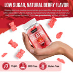 Creatine Monohydrate Gummies 5000mg Per Serving for Men & Women, Enhanced with Taurine & Vitamin B6, Pre -Workout Supplement for Muscle Growth, Strength & Recovery, Berry Flavor (60 Count (Pack of 2)) - BBE 02/2029