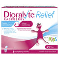 Dioralyte Relief Raspberry - Fast and Effective Rehydration Treatment to Help Replace the Loss of Body Fluid and Electrolytes (minerals and salts) - Raspberry Flavour, 6 Count (Pack of 1) - BBE 04/2028