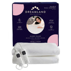 Dreamland Sleep Tight Electric Blanket - Premium Heated Fitted Underblanket with 6 Heat Settings, Fast Heat, Overheat Protection & Machine Washable, Timer, 150 x 137cm - Double Size Two Controllers