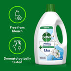 Dettol Laundry Sanitiser, Antibacterial, Fresh Cotton, 6L (1.5L x 4pck) 12hr Freshness, Hygienically Clean, Removes Odour, Kills 99.9 Percent of Bacteria - Like New