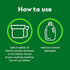 Dettol Laundry Sanitiser, Antibacterial, Fresh Cotton, 6L (1.5L x 4pck) 12hr Freshness, Hygienically Clean, Removes Odour, Kills 99.9 Percent of Bacteria - Like New