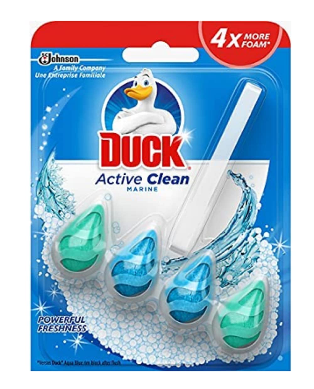 Duck Active Clean Toilet Rim Block Marine 38.6g - WC Cleaner & Freshener