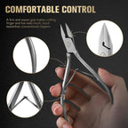 FERYES Ingrown Toenail Clippers Straight Blade Toe Nail Clippers for Thick Nails for Seniors, Stainless Steel Nail Clippers for Thick Toenails - Ultra-Slim 16mm Blade Fingernail Clippers