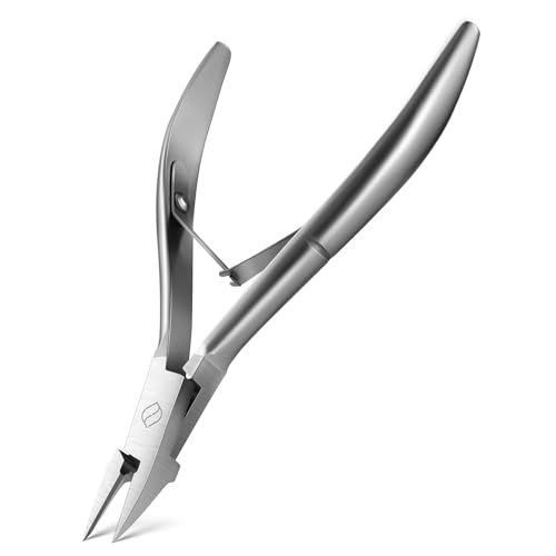 FERYES Ingrown Toenail Clippers Straight Blade Toe Nail Clippers for Thick Nails for Seniors, Stainless Steel Nail Clippers for Thick Toenails - Ultra-Slim 16mm Blade Fingernail Clippers