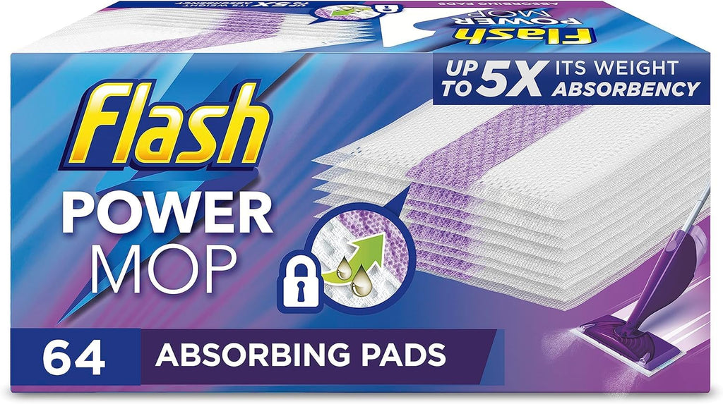 Flash PowerMop Refill Pads 16ct ,Lightweight - Damaged Box