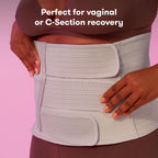 Frida Mom Belly Binder, Postpartum Essentials for Natural and C-Section Recovery, Adjustable Compression Wrap, After Birth Brace, Abdominal Band - Damaged Box