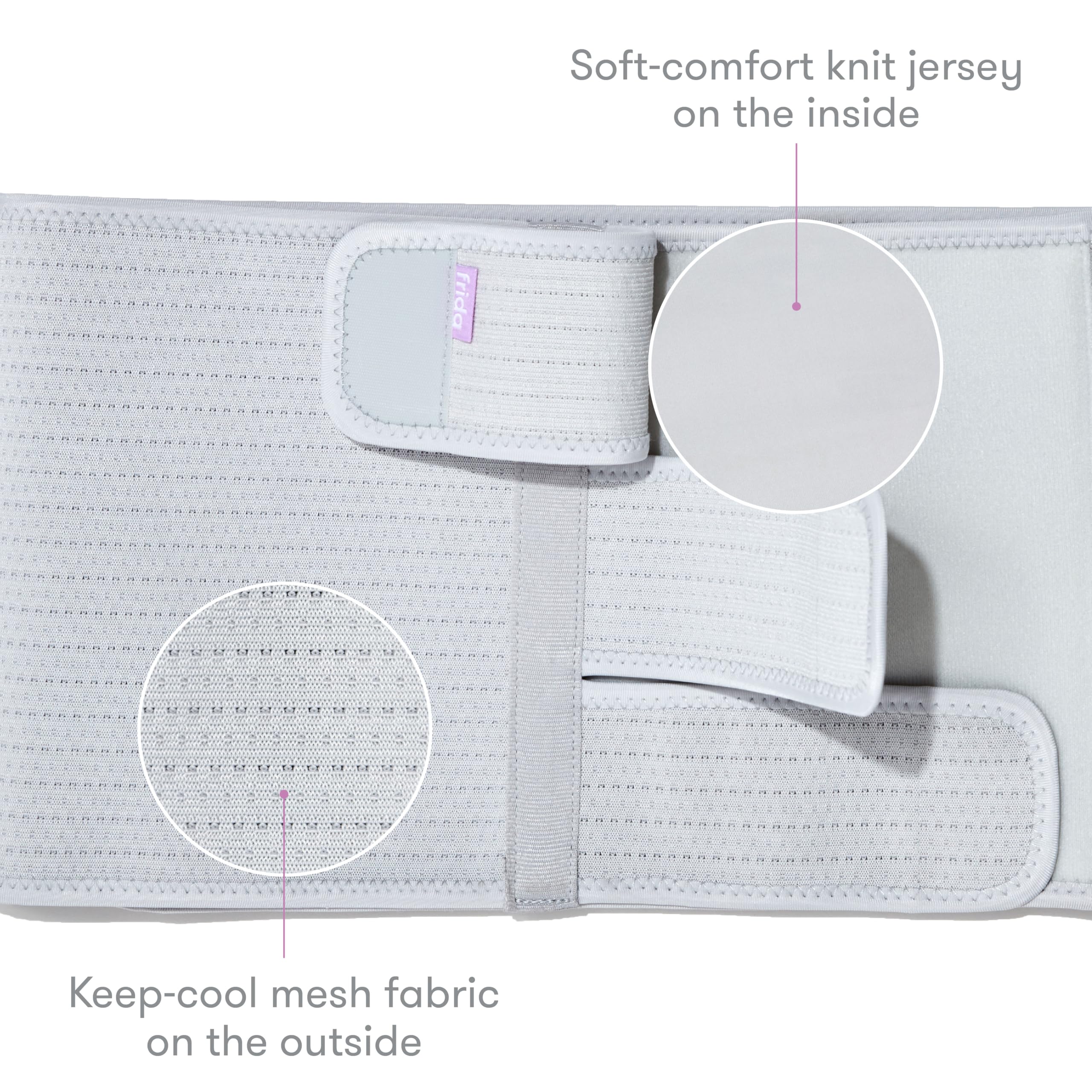 Frida Mom Belly Binder, Postpartum Essentials for Natural and C-Section Recovery, Adjustable Compression Wrap, After Birth Brace, Abdominal Band - Damaged Box