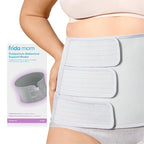 Frida Mom Belly Binder, Postpartum Essentials for Natural and C-Section Recovery, Adjustable Compression Wrap, After Birth Brace, Abdominal Band - Damaged Box