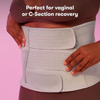 Frida Mom Belly Binder, Postpartum Essentials for Natural and C-Section Recovery, Adjustable Compression Wrap, After Birth Brace, Abdominal Band - Damaged Box