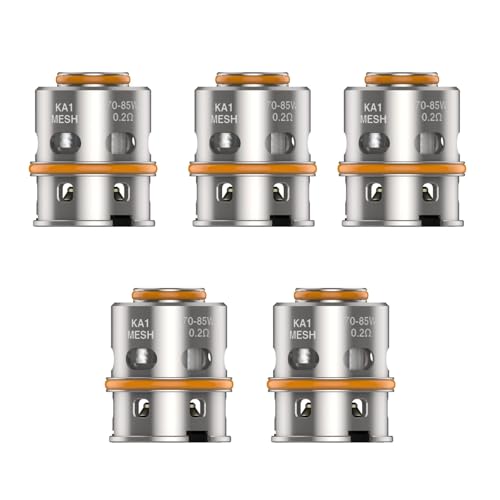Geekvape M Series Replacement Coils, Mesh Design, Press-fit Installation, Compatible with Geek Vape Zeus Max Tank NO Nicotine [0.2ohm Triple] (Pack of 5) - Damaged Box