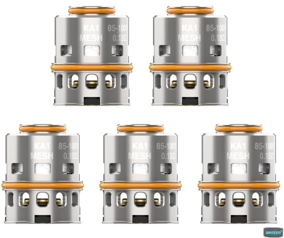 Geekvape M Series Replacement Coils, Mesh Design, Press-fit Installation, Compatible with Geek Vape Zeus Max Tank NO Nicotine [0.2ohm Triple] (Pack of 5) - Damaged Box