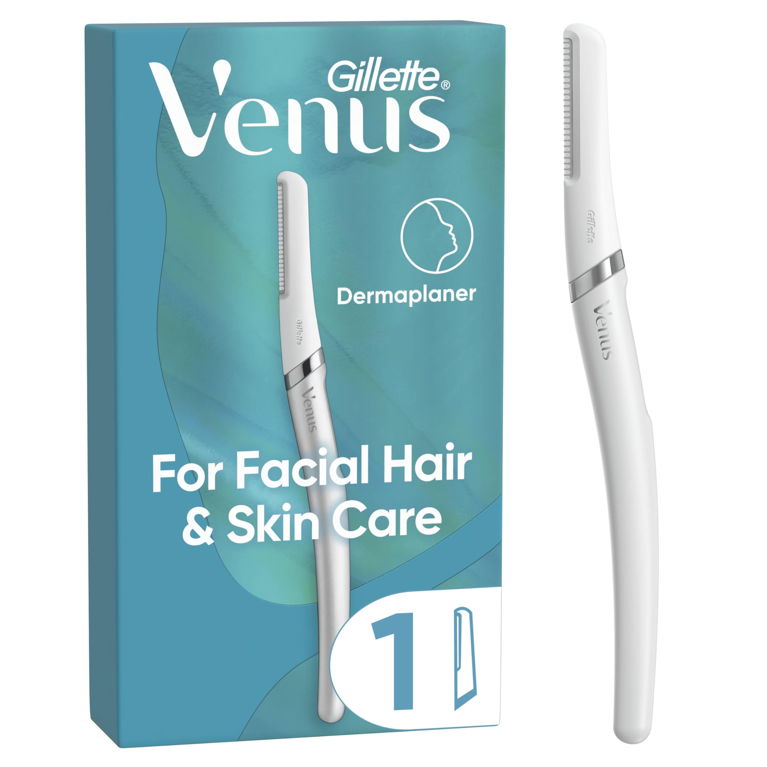 Gillette Venus for Facial Hair & Skin Care, Face Trimmer for Women, Mini Facial Hair Remover, Compact and Portable Electric Shaver for Women - Damaged Box