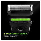 GilletteLabs Men's Razor + 1 Razor Blade Refill, with Exfoliating Bar, Includes Premium Magnetic Stand - Damaged Box