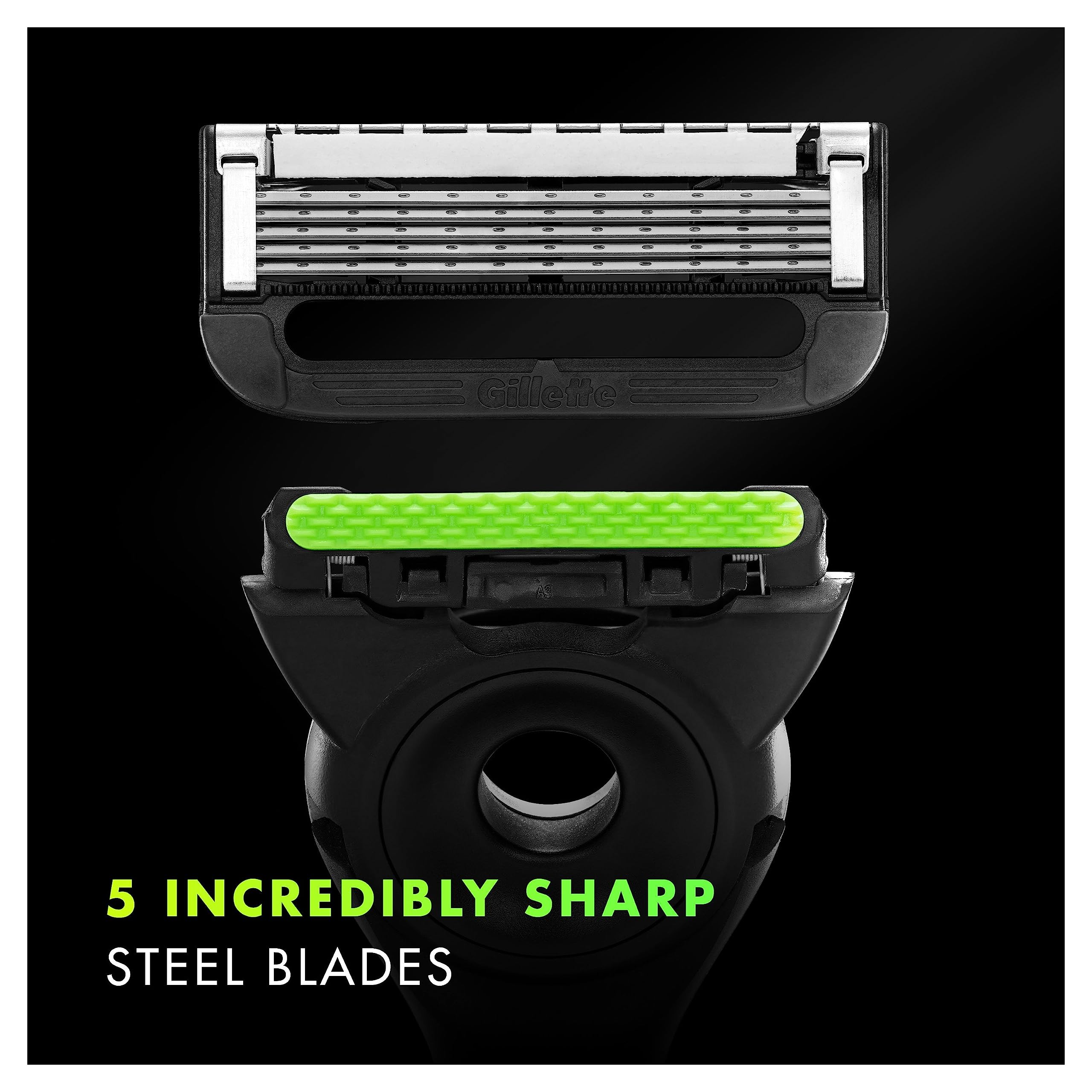 GilletteLabs Men's Razor + 1 Razor Blade Refill, with Exfoliating Bar, Includes Premium Magnetic Stand - Damaged Box
