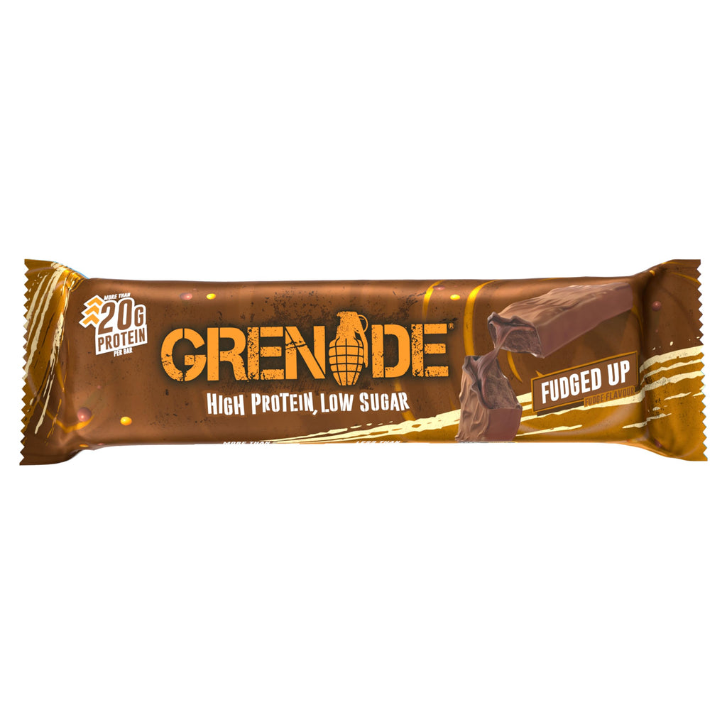 Grenade High Protein, Low Sugar Bar - Fudged Up, 12 x 60 g (Packaging May Vary) - Damaged Box - BBE 08/2026