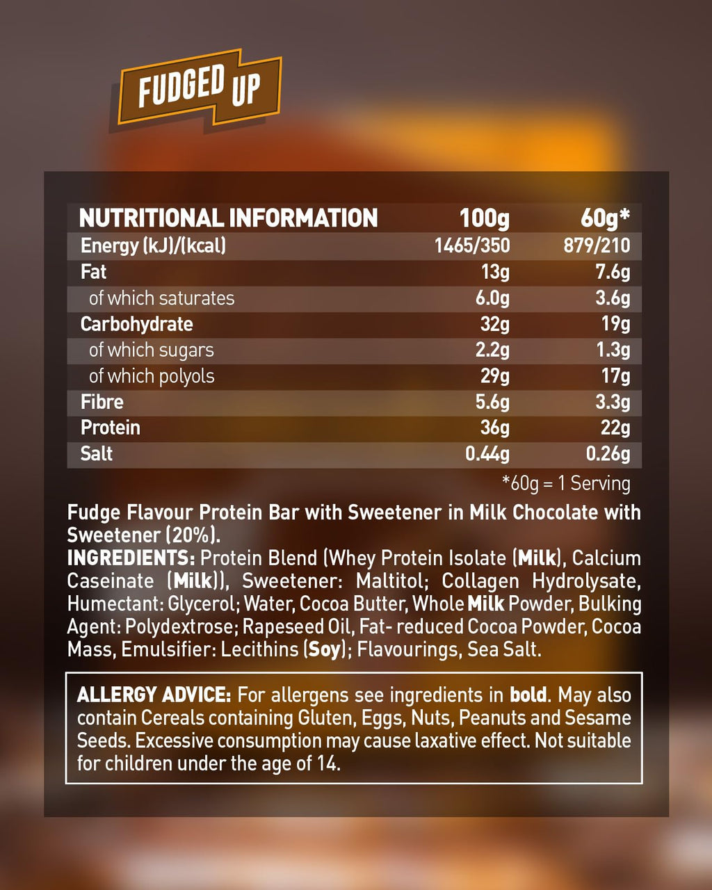 Grenade High Protein, Low Sugar Bar - Fudged Up, 12 x 60 g (Packaging May Vary) - Damaged Box - BBE 08/2026