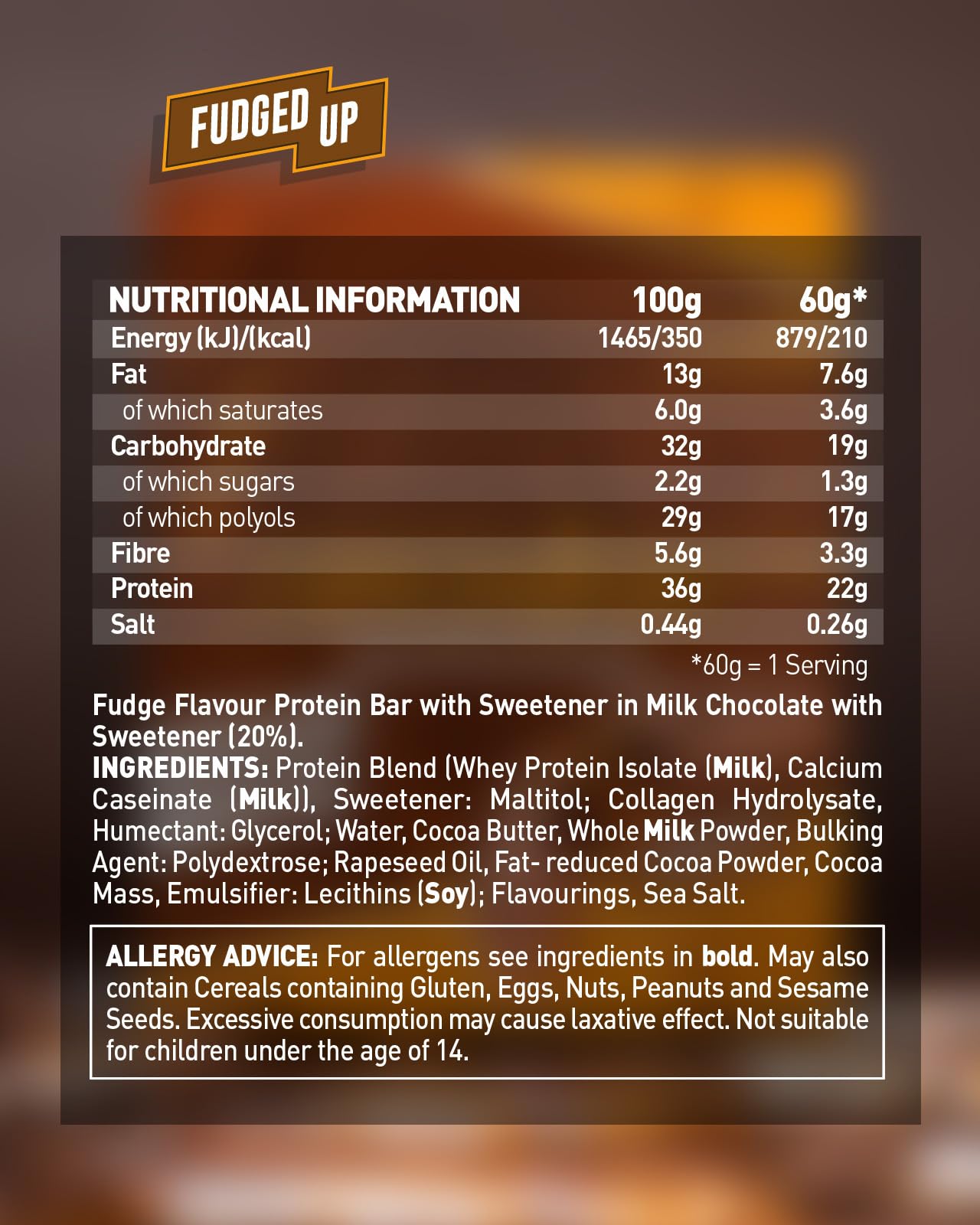 Grenade High Protein, Low Sugar Bar - Fudged Up, 12 x 60 g (Packaging May Vary) - Damaged Box - BBE 08/2026