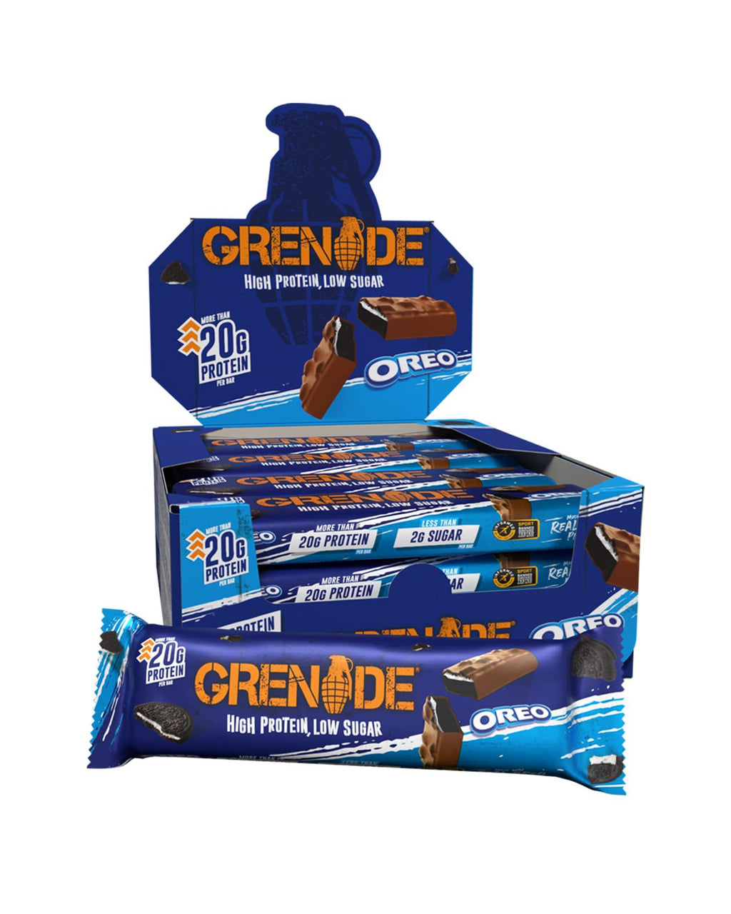 Grenade OREO - High Protein, Low Sugar Bars, 12 x 60 g - BBE 07/2026