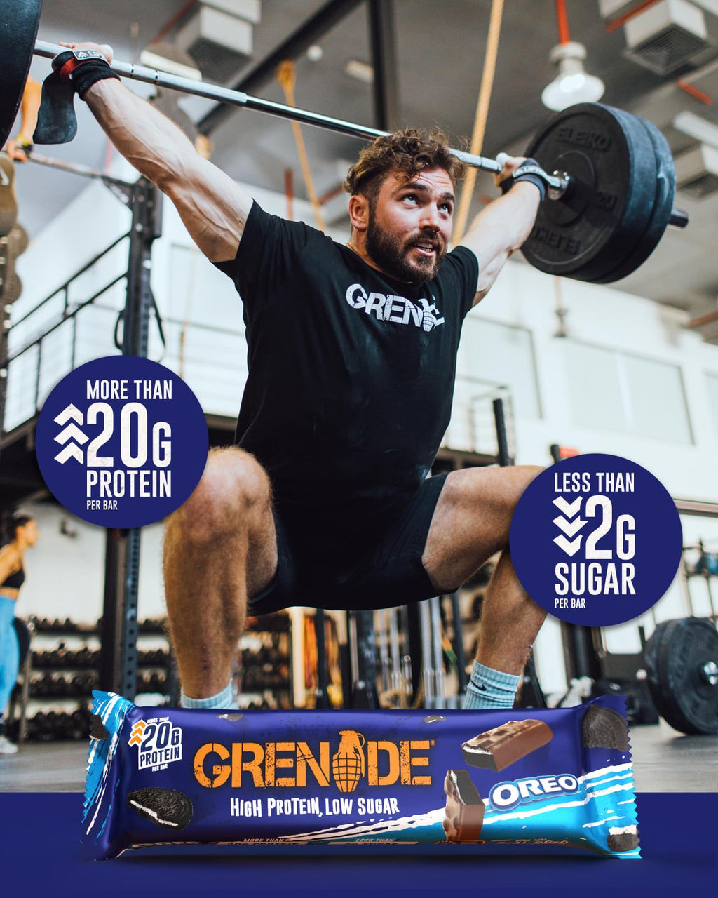 Grenade OREO - High Protein, Low Sugar Bars, 12 x 60 g - BBE 07/2026