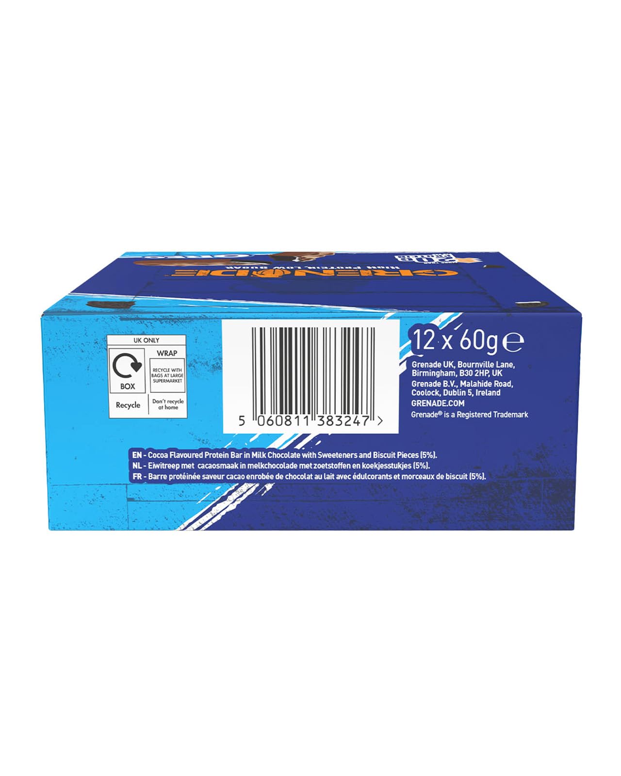 Grenade OREO - High Protein, Low Sugar Bars, 12 x 60 g - BBE 07/2026