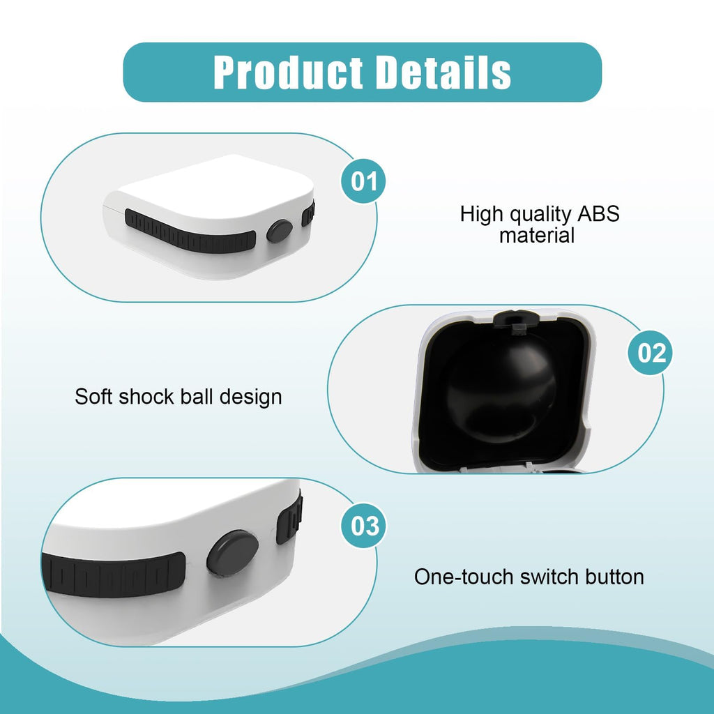 Hearing Aid Cases Hearing Aid Protective Box Portable Waterproof Earing Aids Case Anti-Drop Hearing Amplifier Storage Built-in High Elastic Silicone Air Cushion Ball for Most Earing Aids - White - Very Good