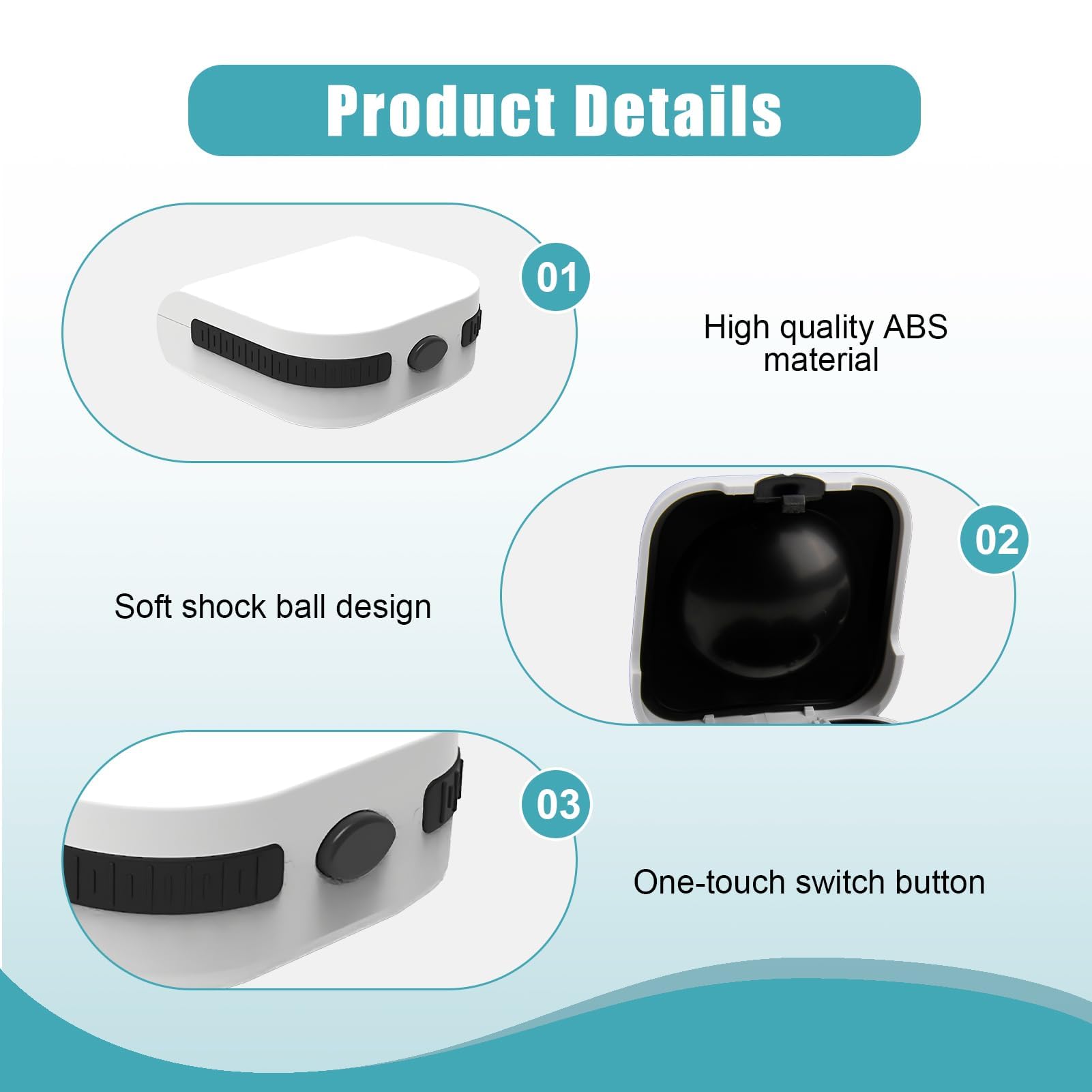 Hearing Aid Cases Hearing Aid Protective Box Portable Waterproof Earing Aids Case Anti-Drop Hearing Amplifier Storage Built-in High Elastic Silicone Air Cushion Ball for Most Earing Aids - White - Very Good