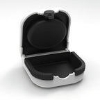 Hearing Aid Cases Hearing Aid Protective Box Portable Waterproof Earing Aids Case Anti-Drop Hearing Amplifier Storage Built-in High Elastic Silicone Air Cushion Ball for Most Earing Aids - White - Very Good