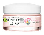 Garnier Face Cream, Bio Rosy Glow 3-in-1 Rose Cream, for tired, dull skin, gives the skin a youthful glow, nourishes and firms the skin with organic rose hip oil and vitamin C, 50 ml