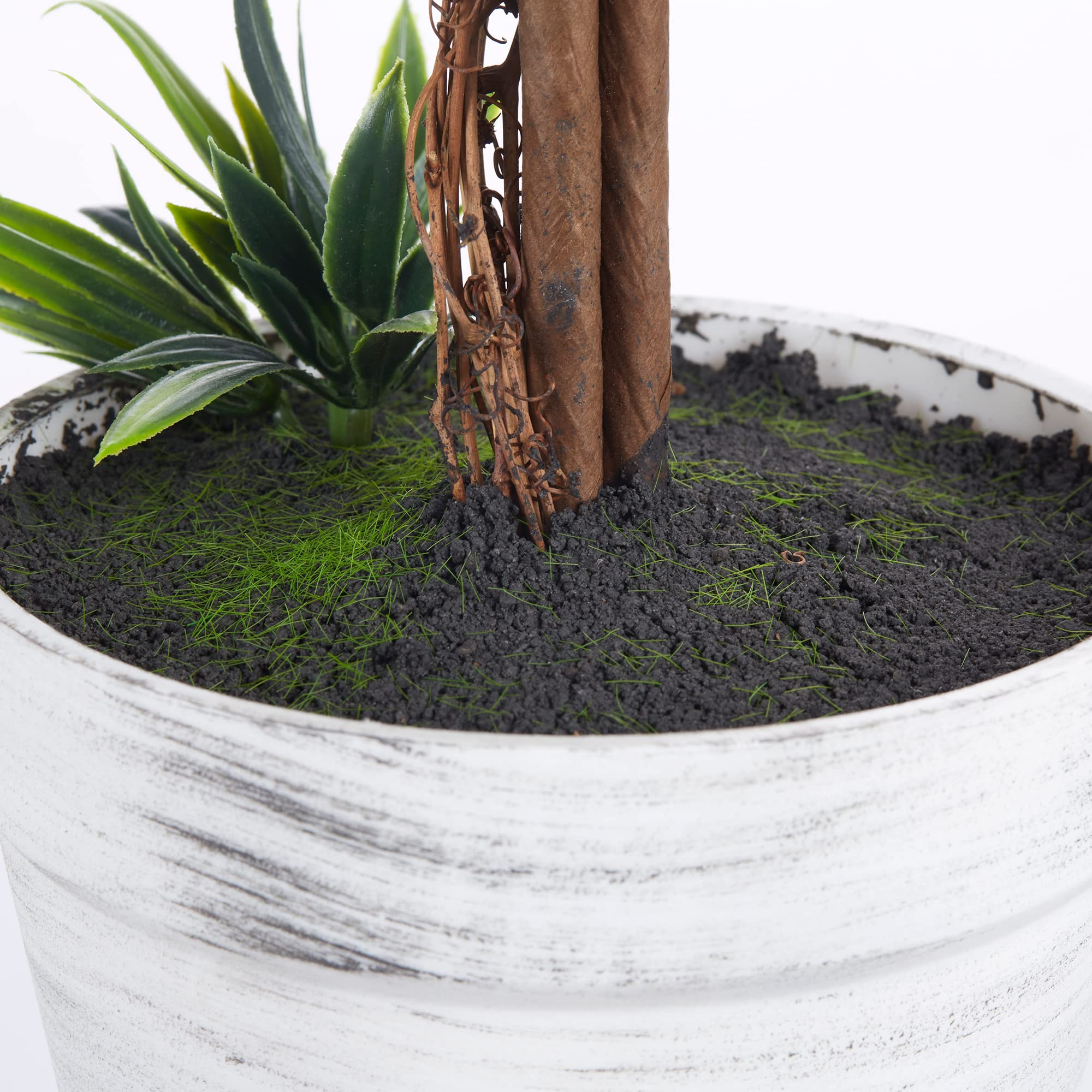 HOMCOM Set of 2 Decorative Artificial Plants Ball Trees with Lavender Flowers in Pot Fake Plants for Home Indoor Outdoor Decor, 60cm, Green - Damaged Box