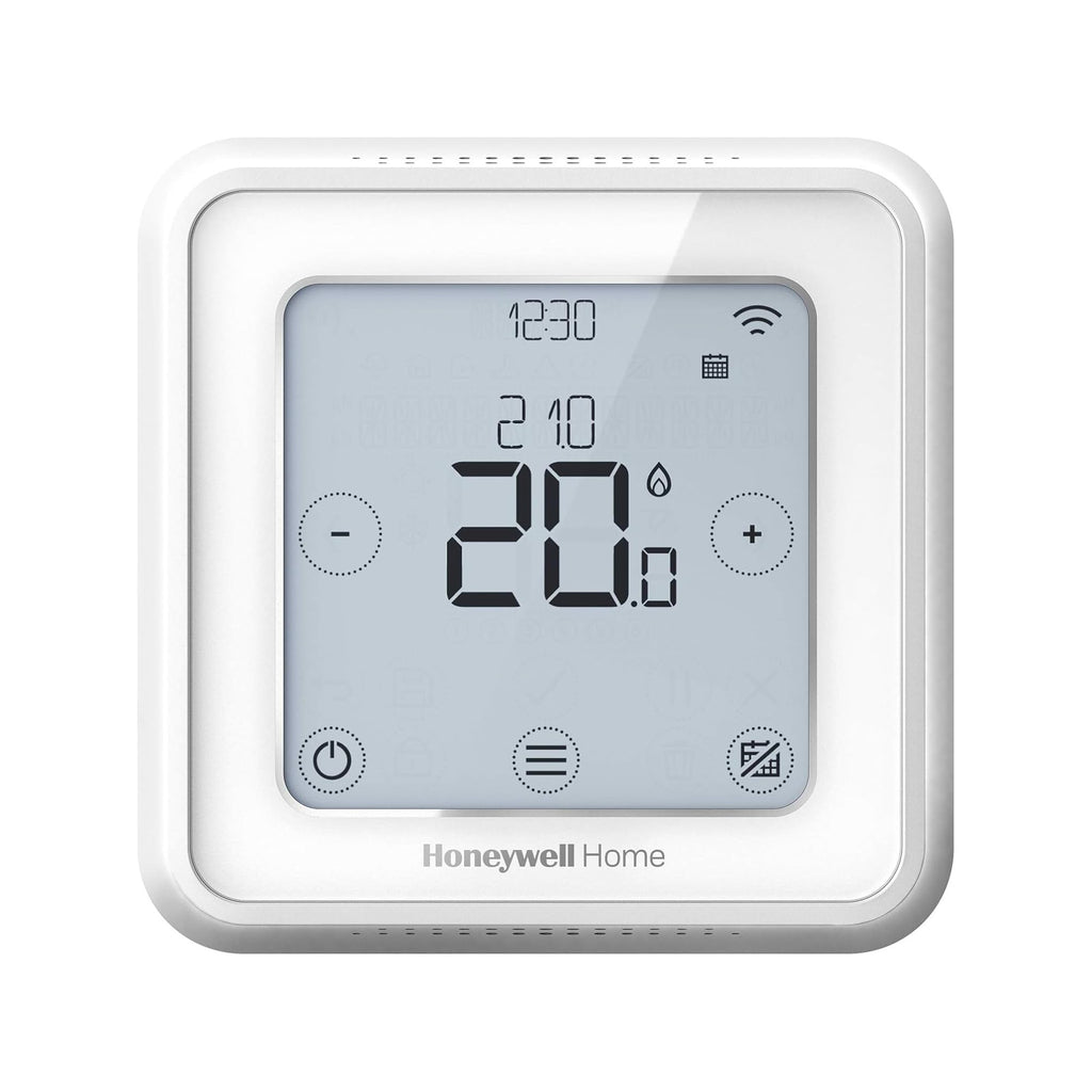 Honeywell Home T6 Smart Thermostat - WiFi, App-Enabled for Savings and Efficiency - Compatible with HomeKit, Google Home, Alexa and IFTTT, White (1 Piece) - Damaged Box