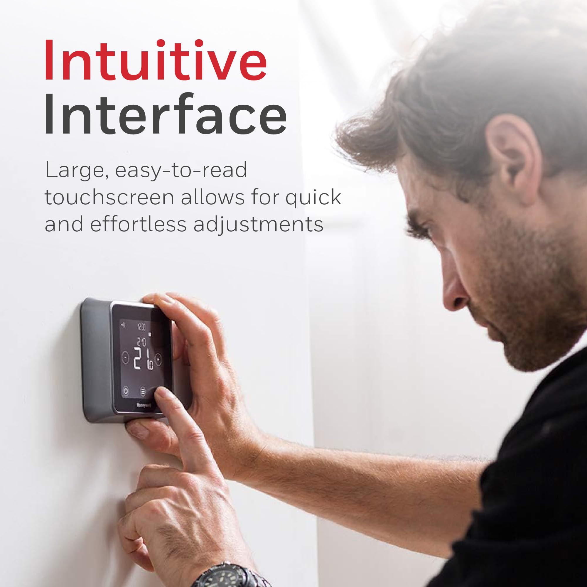 Honeywell Home T6 Smart Thermostat - WiFi, App-Enabled for Savings and Efficiency - Compatible with HomeKit, Google Home, Alexa and IFTTT, White (1 Piece) - Damaged Box