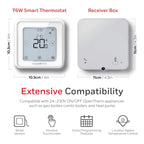 Honeywell Home T6 Smart Thermostat - WiFi, App-Enabled for Savings and Efficiency - Compatible with HomeKit, Google Home, Alexa and IFTTT, White (1 Piece) - Damaged Box