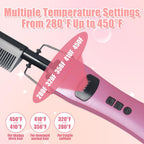 Hot Comb Hair Straightener, Hot Comb for Wigs, Electric Straightening Comb, 280~450^0F Temperatures Adjustable, 60 Min Auto Shut Off, for Wigs, Afro Hair & Beard - Damaged Box