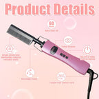Hot Comb Hair Straightener, Hot Comb for Wigs, Electric Straightening Comb, 280~450^0F Temperatures Adjustable, 60 Min Auto Shut Off, for Wigs, Afro Hair & Beard - Damaged Box