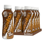 Grenade Fudge Brownie High Protein Shake, 8 x 330 ml - Ready to Drink Milk Protein Shakes with Over 24 g Protein per Bottle - Damaged Box - BBE 01/2027
