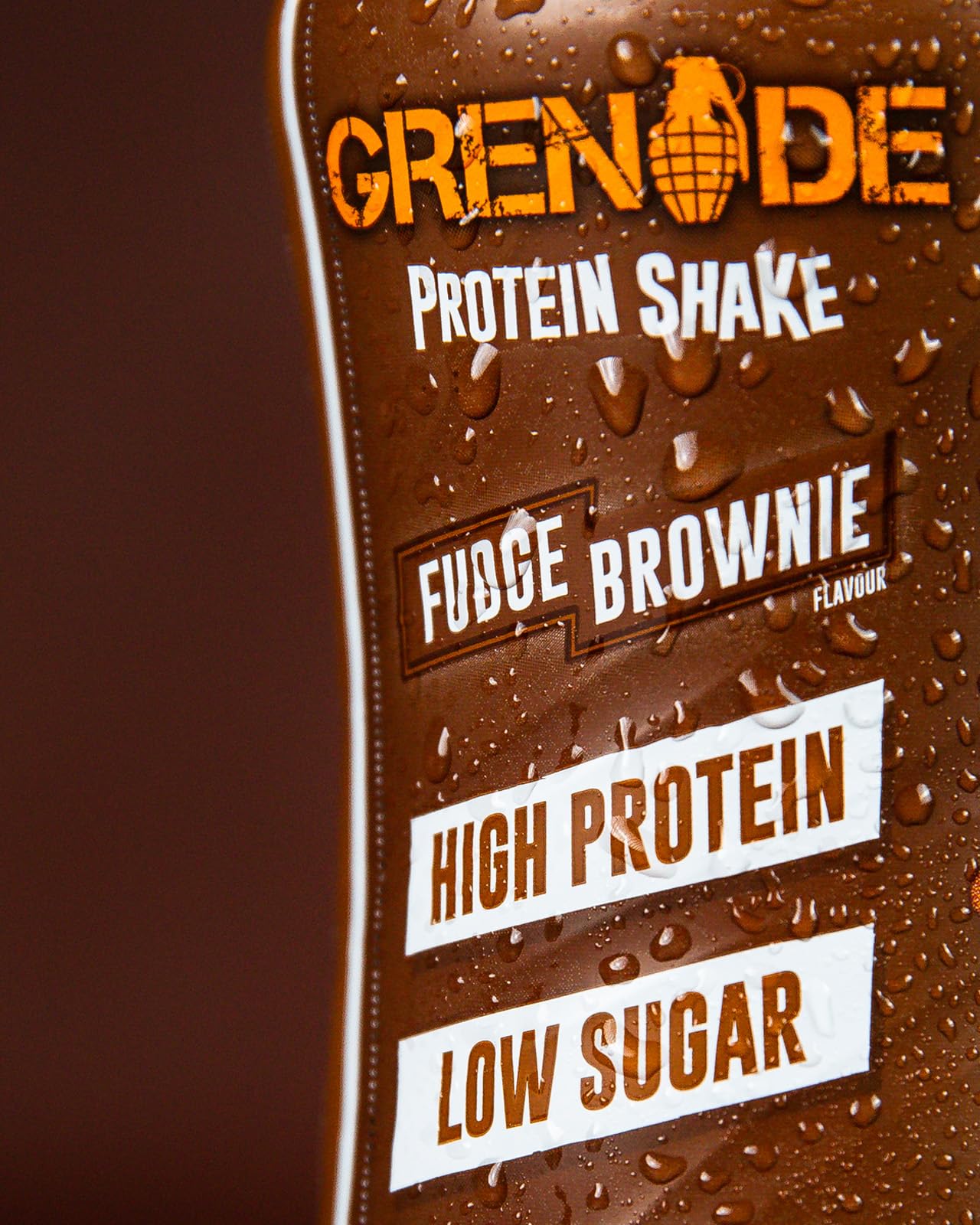 Grenade Fudge Brownie High Protein Shake, 8 x 330 ml - Ready to Drink Milk Protein Shakes with Over 24 g Protein per Bottle - Damaged Box - BBE 01/2027
