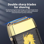 HIENA PRO Cordless Foil Shaver for Men, Professional Bald Head Precision Trimmer, Double Foil Trimmer with LED, Electric Razor, USB Charging, Gifts for Men