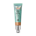 IT Cosmetics Full Coverage Foundation, Natural Matte, Made with Hyaluronic Acid, SPF 40 Protection, Your Skin But Better CC+, Shade: Tan Warm, 32ml