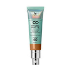IT Cosmetics Full Coverage Foundation, Natural Matte, Made with Hyaluronic Acid, SPF 40 Protection, Your Skin But Better CC+, Shade: Tan Warm, 32ml